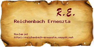 Reichenbach Erneszta névjegykártya
